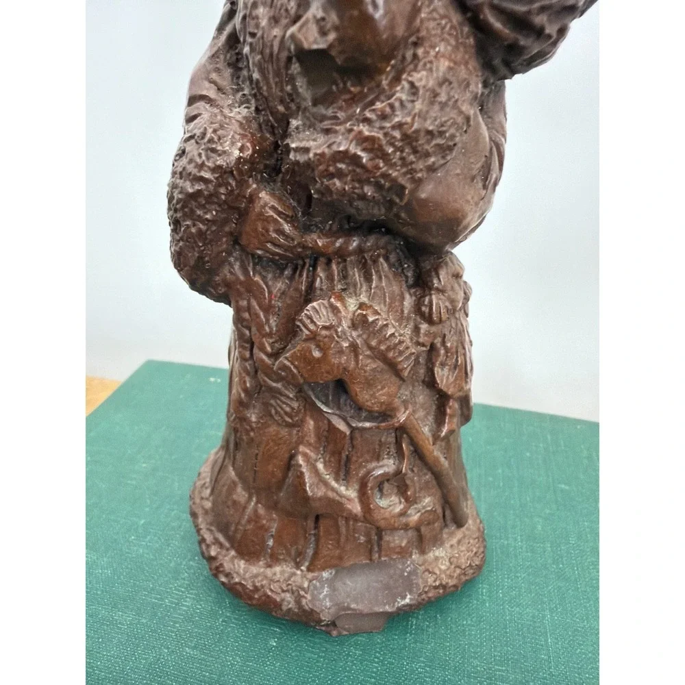 Vintage Red Mill Father Christmas Santa Claus Figurine Hobby Horse 6.5 Inch